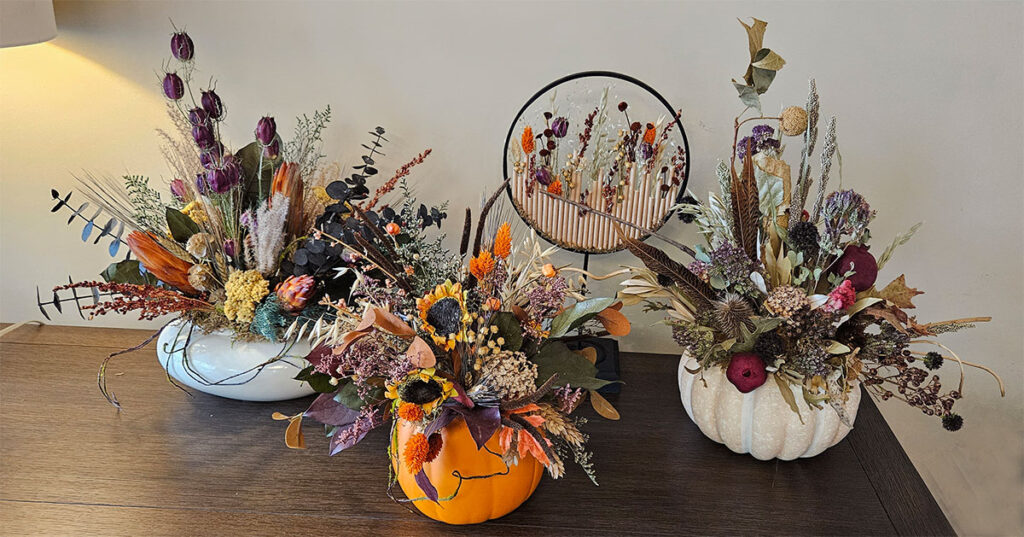 Dried Flower Arrangement Grouping